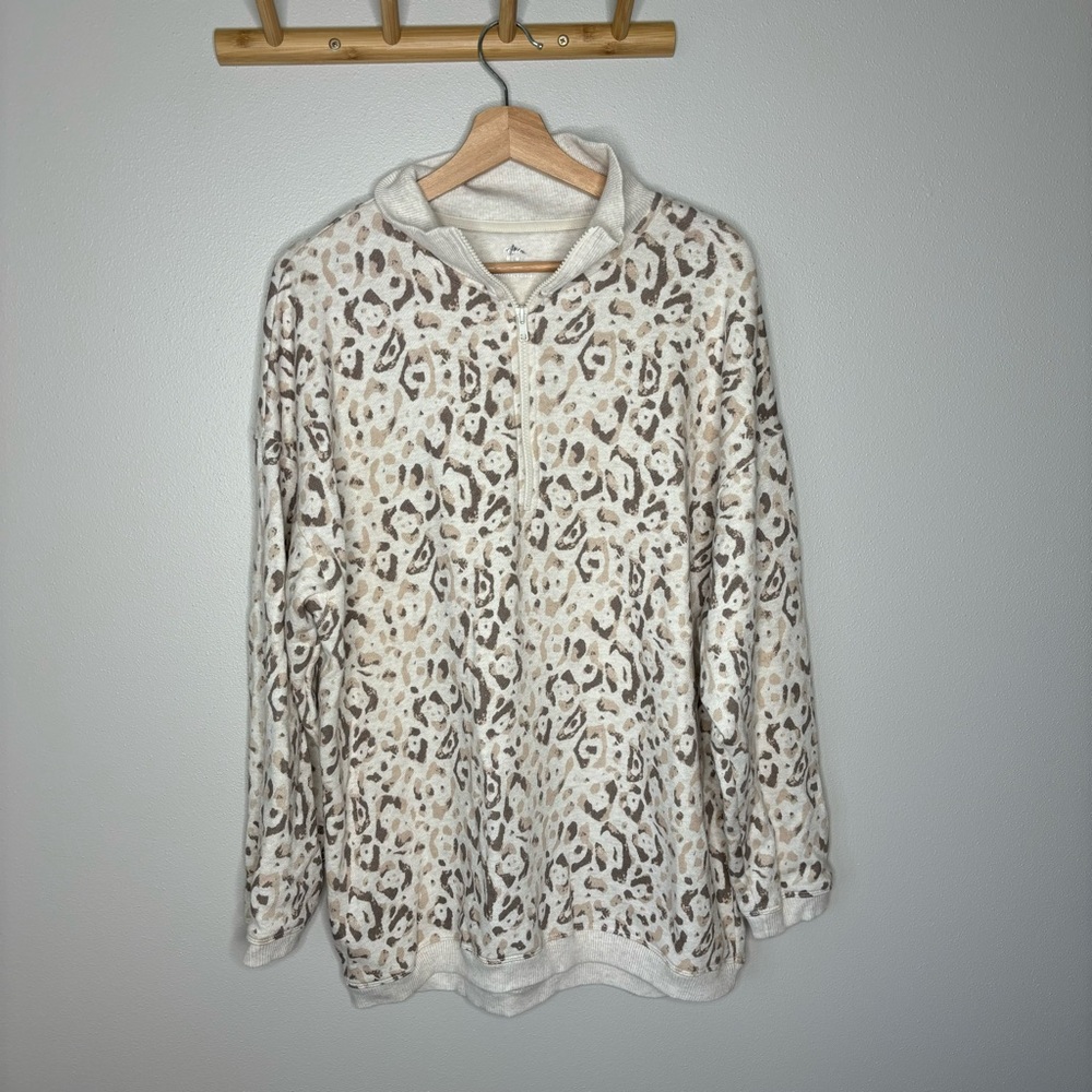 Aerie Oversized Quarter Zip Sweatshirt medium